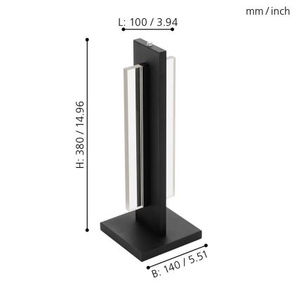 Eglo - LED Димируема настолна лампа LED/15W/230V