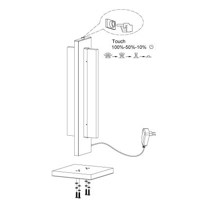 Eglo - LED Димируема настолна лампа LED/15W/230V