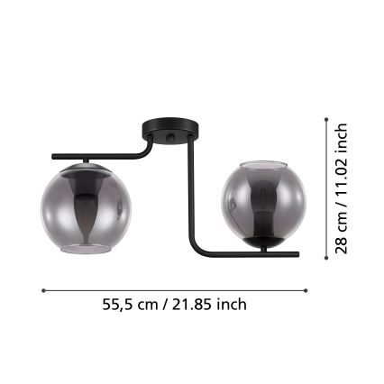 Eglo - Прикрепен полилей 2xE27/28W/230V