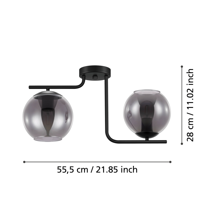 Eglo - Прикрепен полилей 2xE27/28W/230V