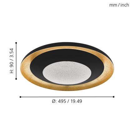 Eglo - LED Димируема лампа LED/24,5W/230V + дистанционно управление