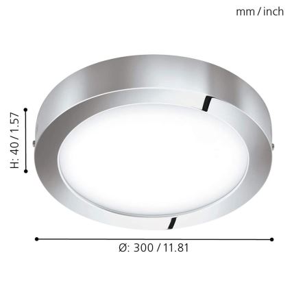 Eglo 98559 - LED RGB димируемо таванно осветително тяло FUEVA-C LED/21W/230V диам. 30 см
