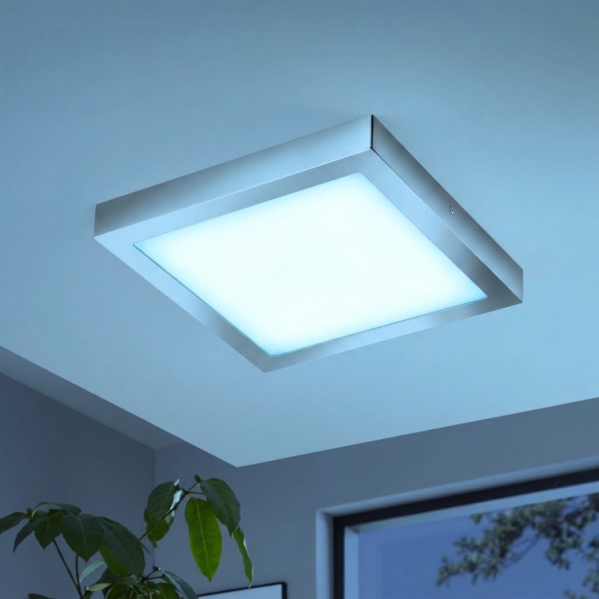 Eglo - LED RGBW димируем таванен плафон FUEVA-C LED/21W/230V Bluetooth IP44 30x30 cm