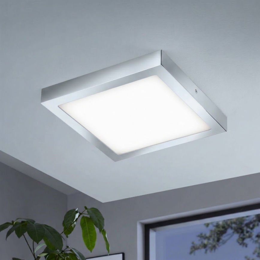 Eglo - LED RGBW димируем таванен плафон FUEVA-C LED/21W/230V Bluetooth IP44 30x30 cm