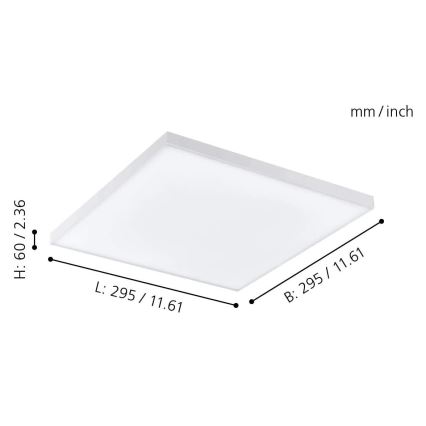 Eglo - LED RGB Димируем плафон TURCONA-C LED/15W/230V + дистанционно управление