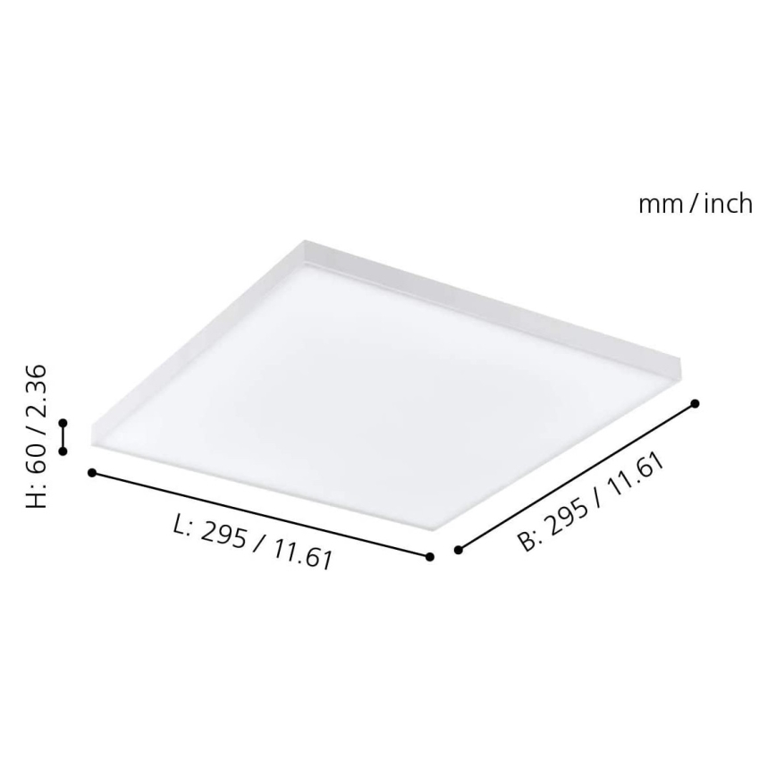 Eglo - LED RGB Димируем плафон TURCONA-C LED/15W/230V + дистанционно управление