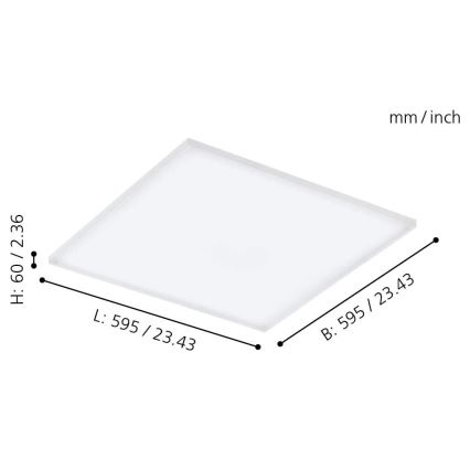 Eglo - LED RGB Димируема лампа TURCONA-C LED/30W/230V + дистанционно