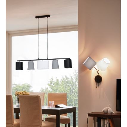 Eglo - LED полилей на кабел 5xE14/25W/230V