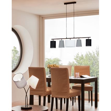 Eglo - LED полилей на кабел 5xE14/25W/230V