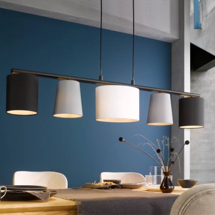 Eglo - LED полилей на кабел 5xE14/25W/230V