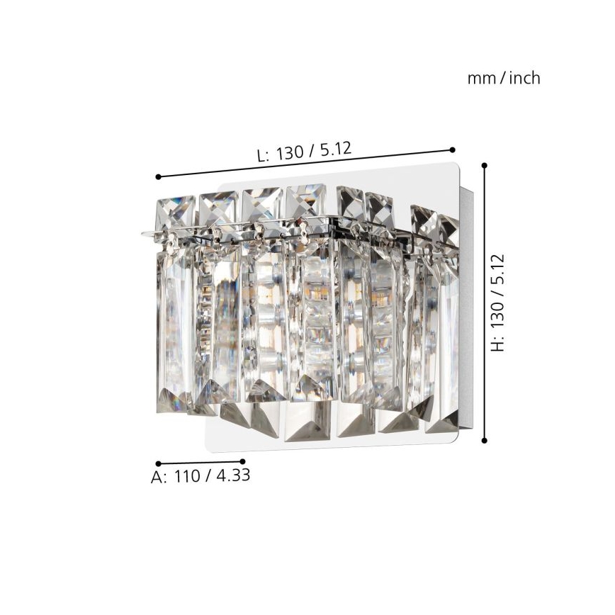 Eglo - LED аплик 1xG9/3W/230V лъскав хром