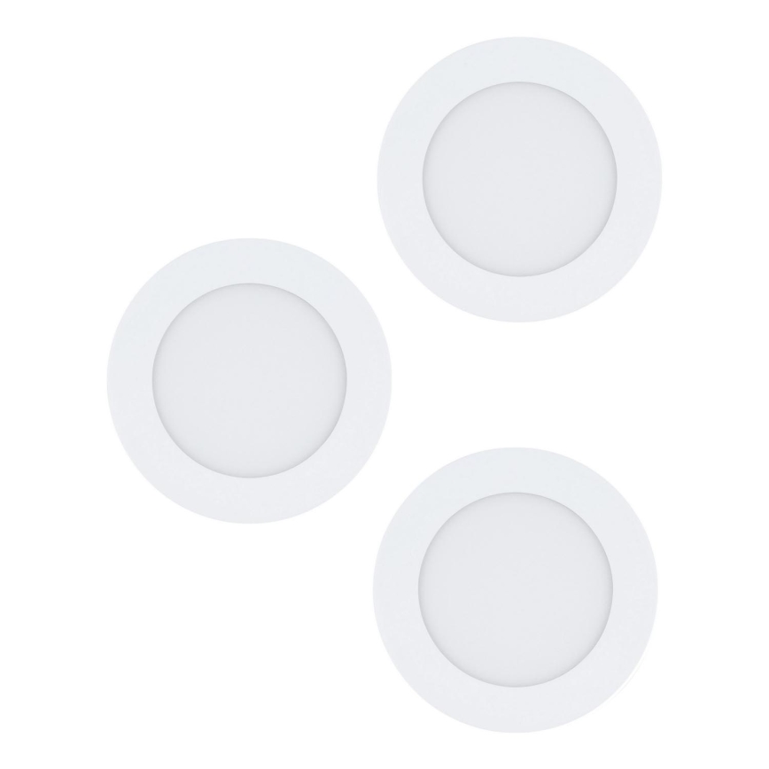 Eglo 98631 - Комплект 3x LED вградени осветителни тела FUEVA 3xLED/5W/230V пр. 12 cm