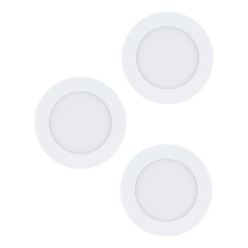 Eglo 98631 - комплект от 3 вградени LED осветителни тела FUEVA LED/5W/230V Ø 12 см