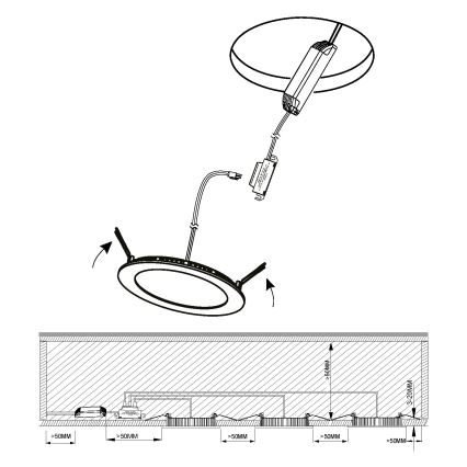 Eglo - К-кт 3x LED Лампа за вграждане в баня FUEVA 1xLED/2,8W/230V IP44 лъскав хром