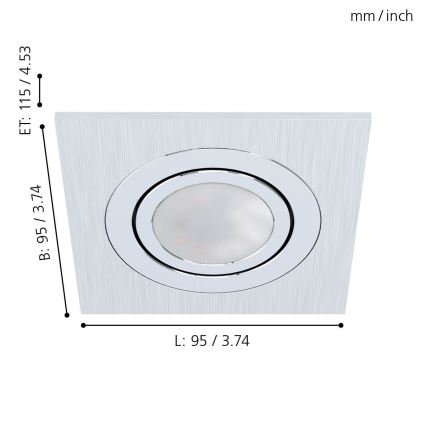 Eglo - LED Окачена таванна лампа 1xGU10/5W/230V