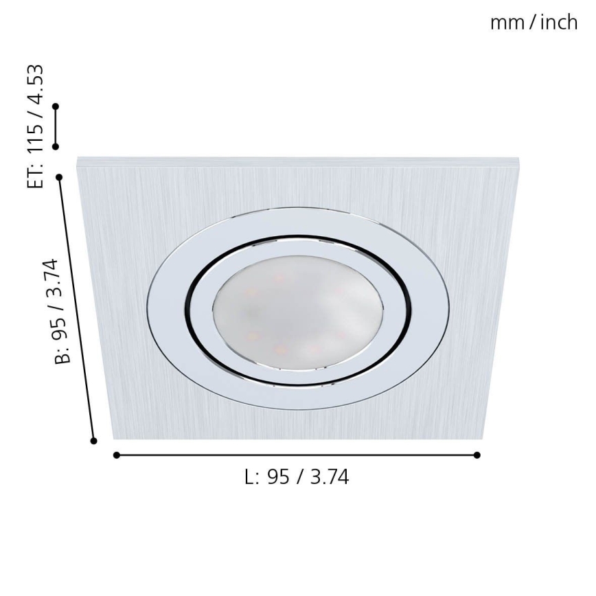 Eglo - LED Окачена таванна лампа 1xGU10/5W/230V