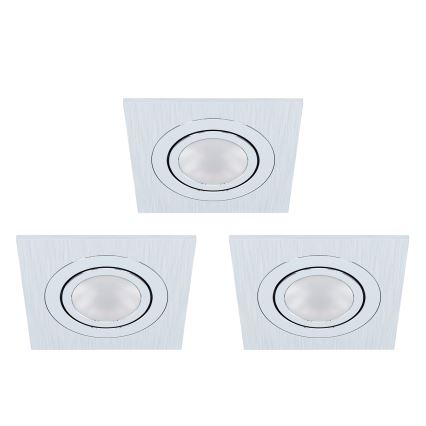 Eglo - КОМПЛЕКТ 3xLED Вградено осветление за окачен таван AREITIO 3xGU10/5W/230V