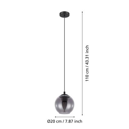 Eglo - Полилей на въже 1xE27/40W/230V
