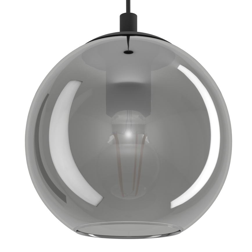 Eglo - Полилей на кабел 10xE27/40W/230V черен/лъскав хром