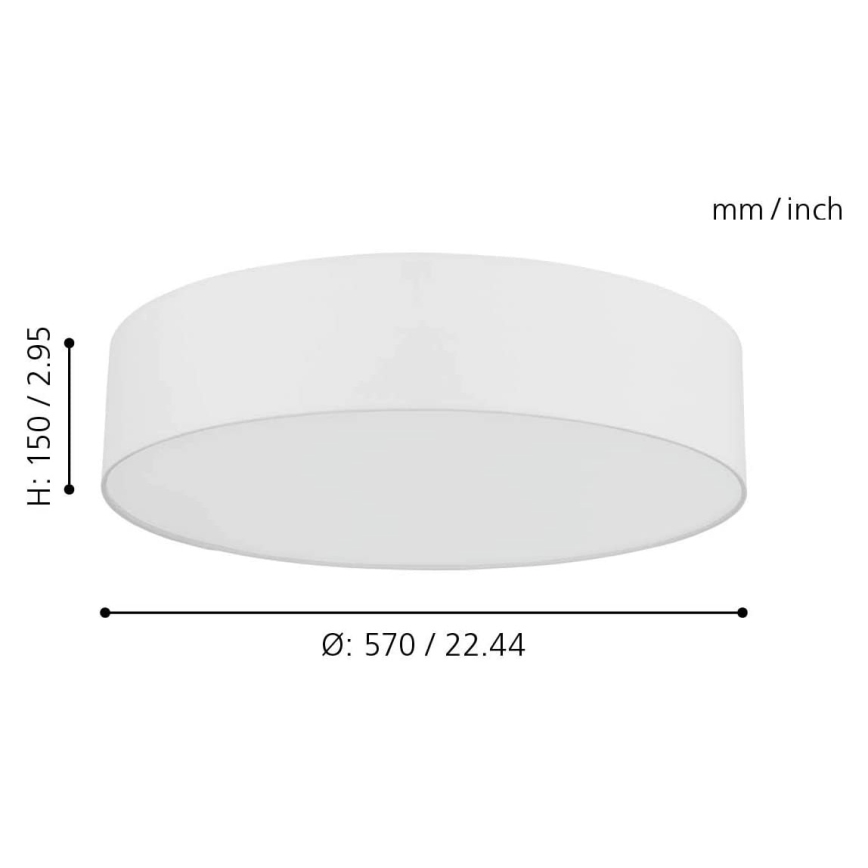 Eglo - LED RGB Димируема лампа ROMAO-C LED/33W/230V + дистанционно