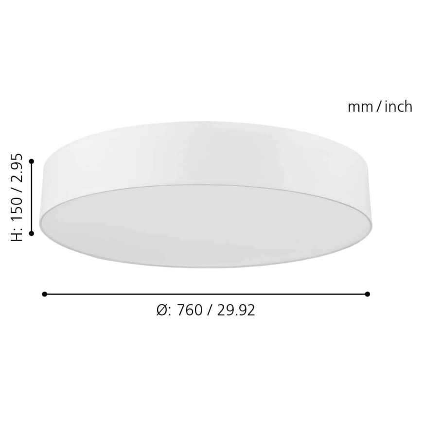 Eglo - LED RGB Димируем плафон ROMAO-C LED/42W/230V + дистанционно управление
