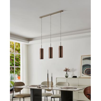 Eglo 98699 - Полилей на кабел SELVINO 3xE27/15W/230V