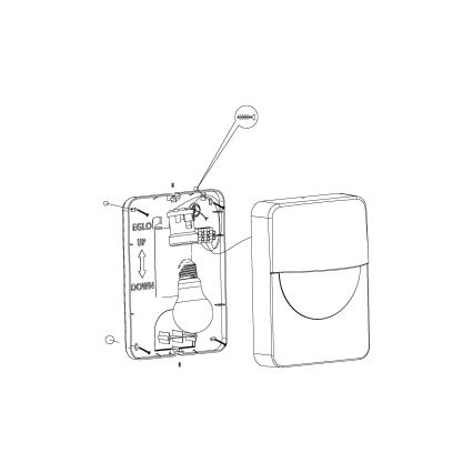 Eglo - Външна стенна лампа 1xE27/28W/230V IP44