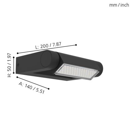 Eglo - Външна LED лампа за стена LED/4,8W/230V IP44