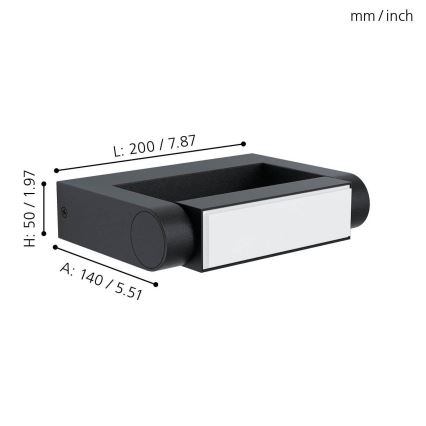Eglo - Външна LED лампа за стена LED/4,8W/230V IP44