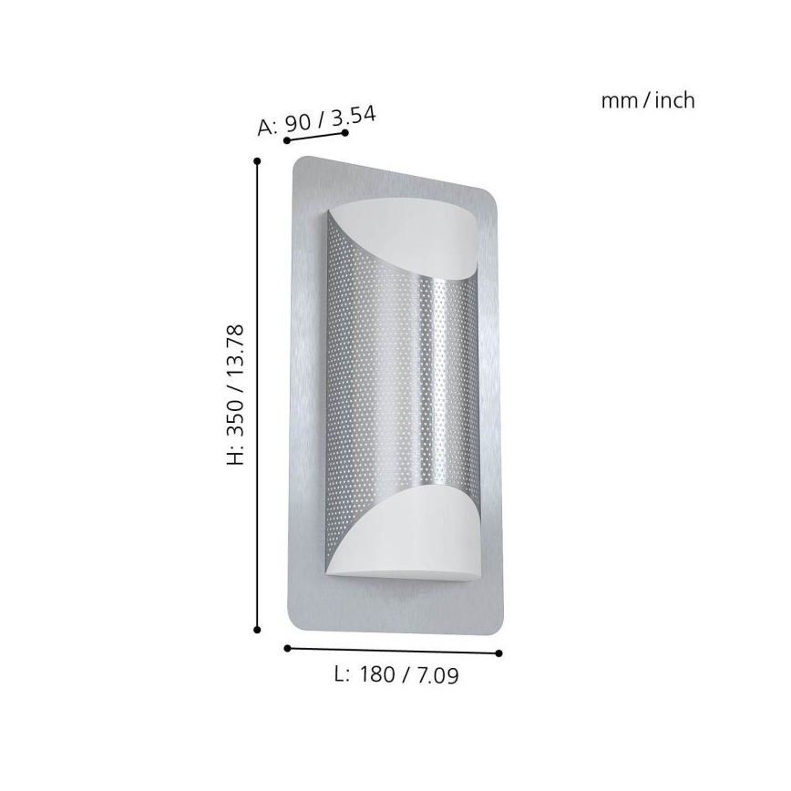 Eglo - Външна стенна лампа 2xE27/10W/230V IP44