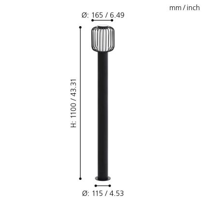 Eglo - Външна лампа 1xE27/28W/230V IP44