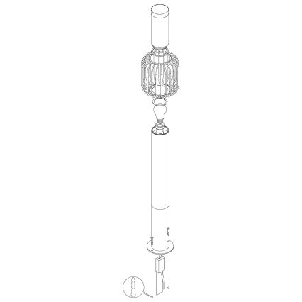 Eglo - Външна лампа 1xE27/28W/230V IP44