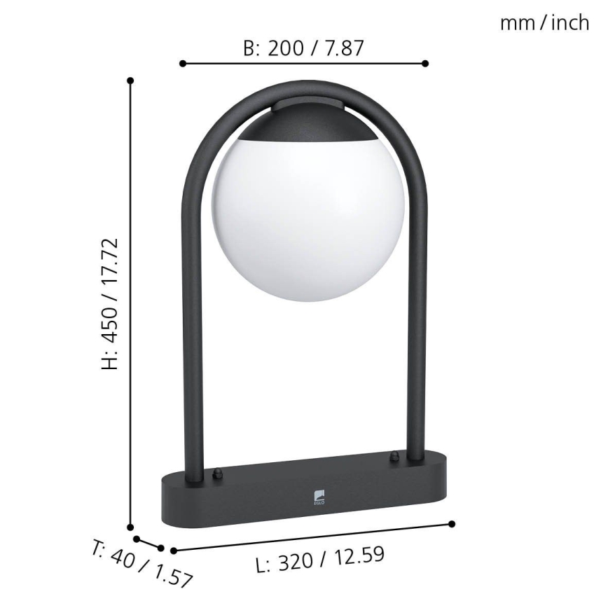 Eglo - Външна лампа 1xE27/28W/230V IP44