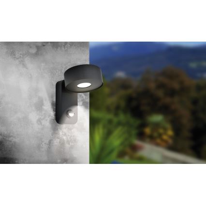 Eglo - LED външна стенна лампа със сензор LED / 6W / 230V IP44