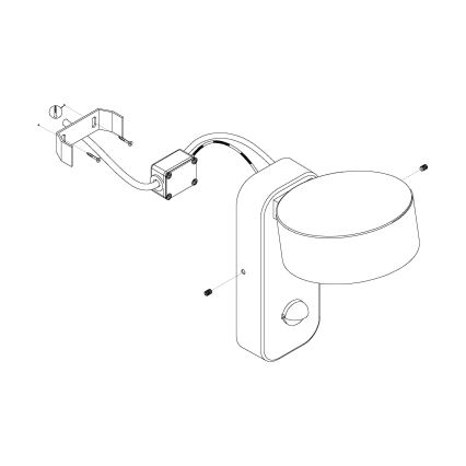 Eglo - LED външна стенна лампа със сензор LED / 6W / 230V IP44