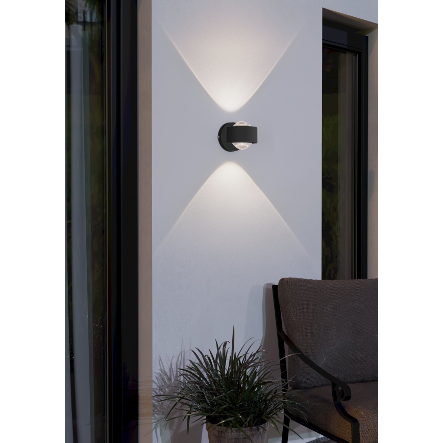 Eglo - Външна LED лампа за стена 2xLED/2W/230V IP44