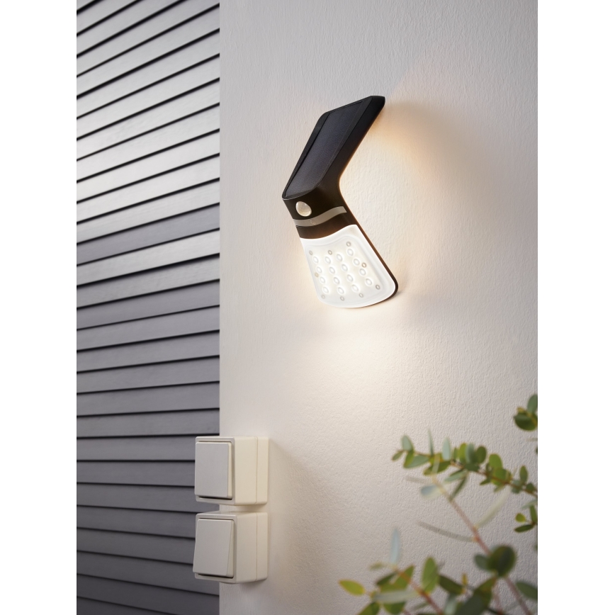 Eglo - Соларна лампа със сензор LED/2W/3,7V 1200 mAh IP44