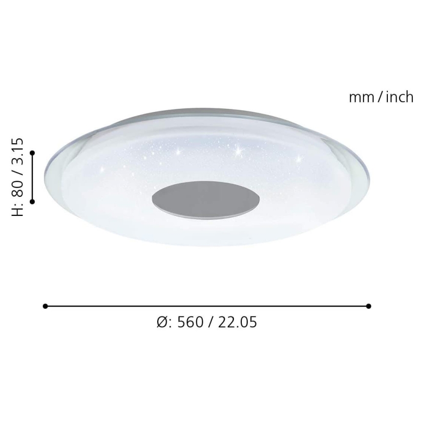 Eglo - LED RGB Димируема лампа LANCIANO-C LED/38W/230V + дистанционно