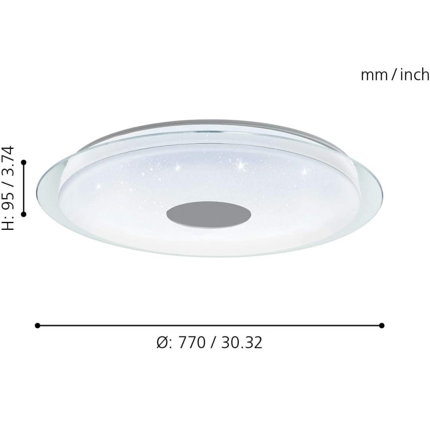 Eglo - LED RGB Димируема лампа LANCIANO-C LED/53W/230V + дистанционно