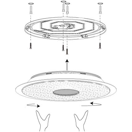 Eglo - LED RGB Димируема лампа LANCIANO-C LED/53W/230V + дистанционно