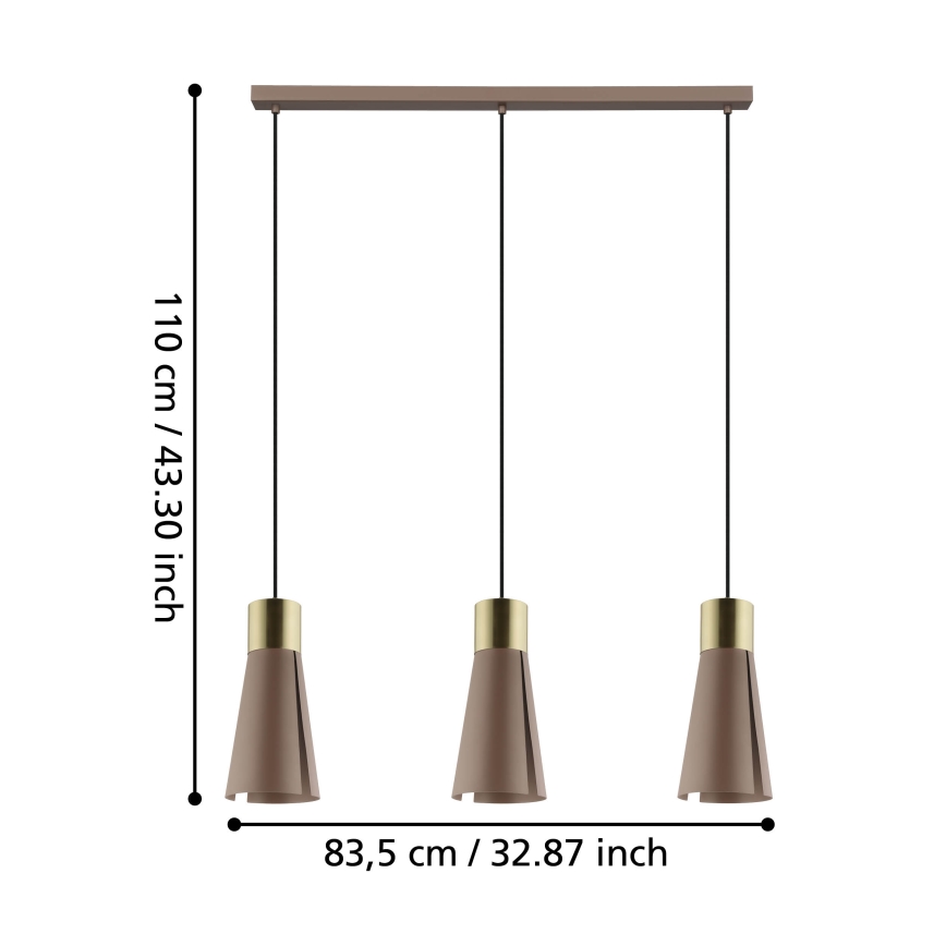 Eglo - LED Висящ полилей 3xGU10/4,5W/230V