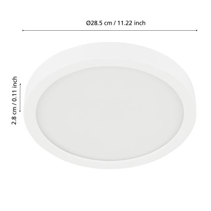 Eglo - LED Димируем плафон за баня LED/19,5W/230V 2700-6500K IP44 ZigBee