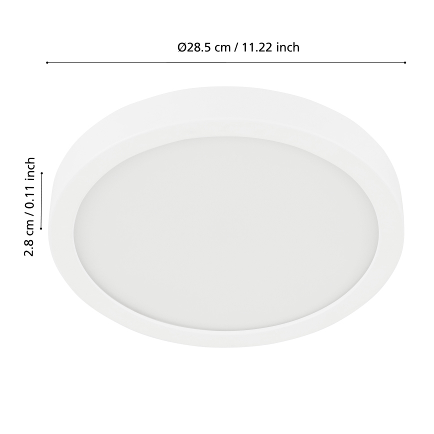 Eglo - LED Димируем плафон за баня LED/19,5W/230V 2700-6500K IP44 ZigBee