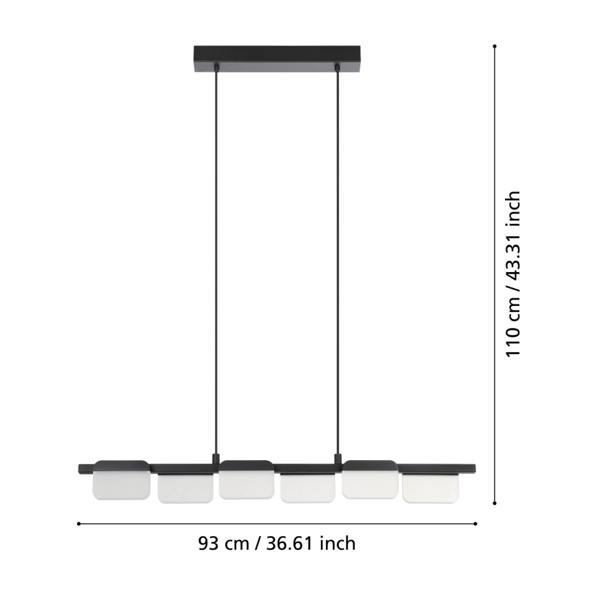 Eglo - LED Димируем висящ полилей 6xLED/4,5W/230V