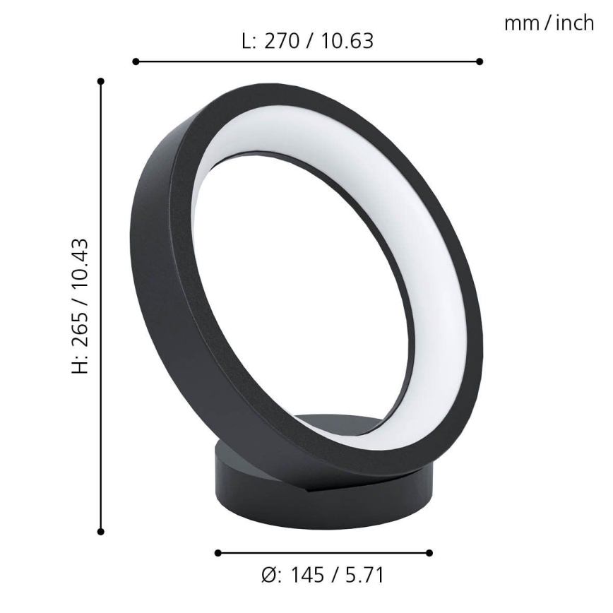Eglo - LED RGB Димируема настолна лампа MARGHERA-C LED/16W/230V