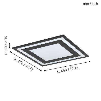 Eglo - LED Лампа за таван LED/24W/230V