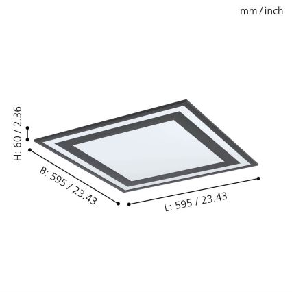 Eglo - LED Лампа за таван LED/36W/230V