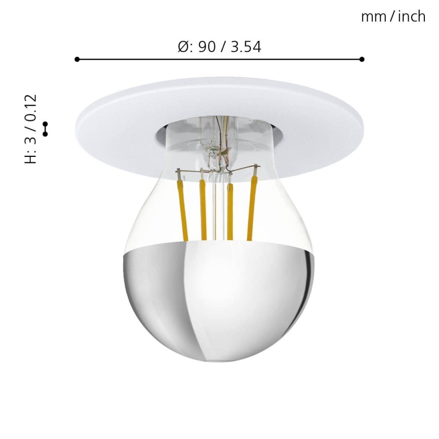 Eglo - Вградено осветление за окачен таван 1xE27/40W/230V