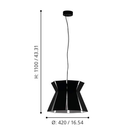 Eglo - Полилей на въже 1xE27/40W/230V