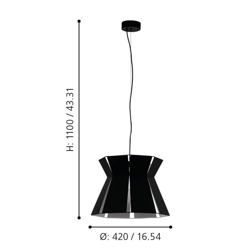 Eglo - Полилей на въже 1xE27/40W/230V